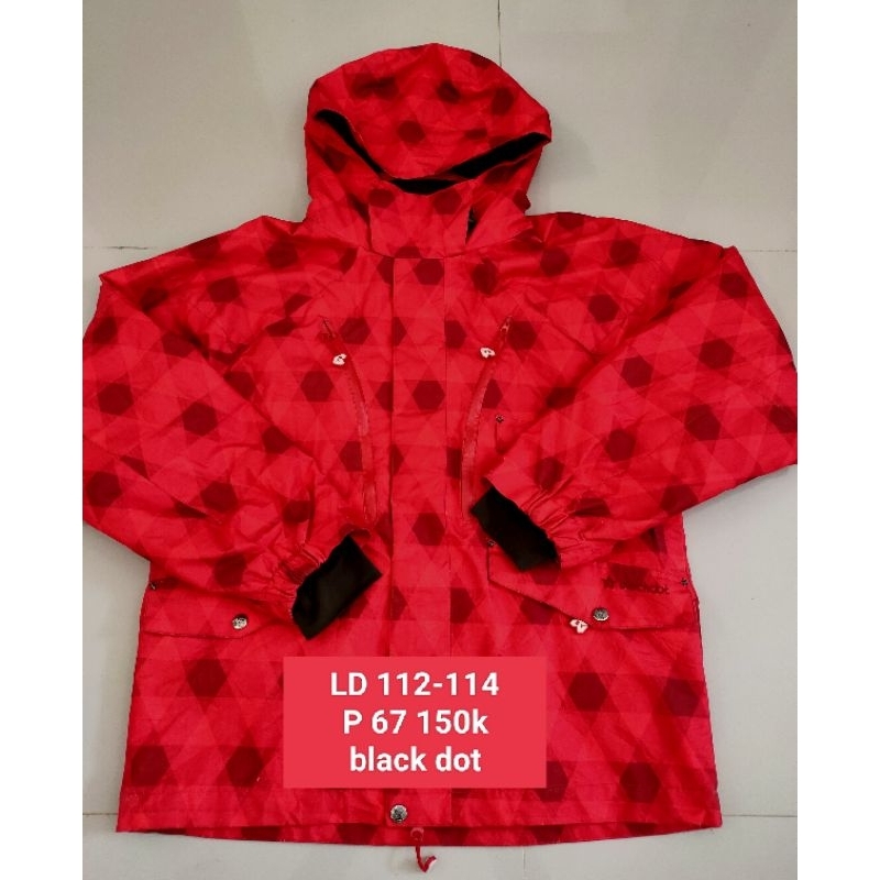 Snowboard Jacket Red Black Dot