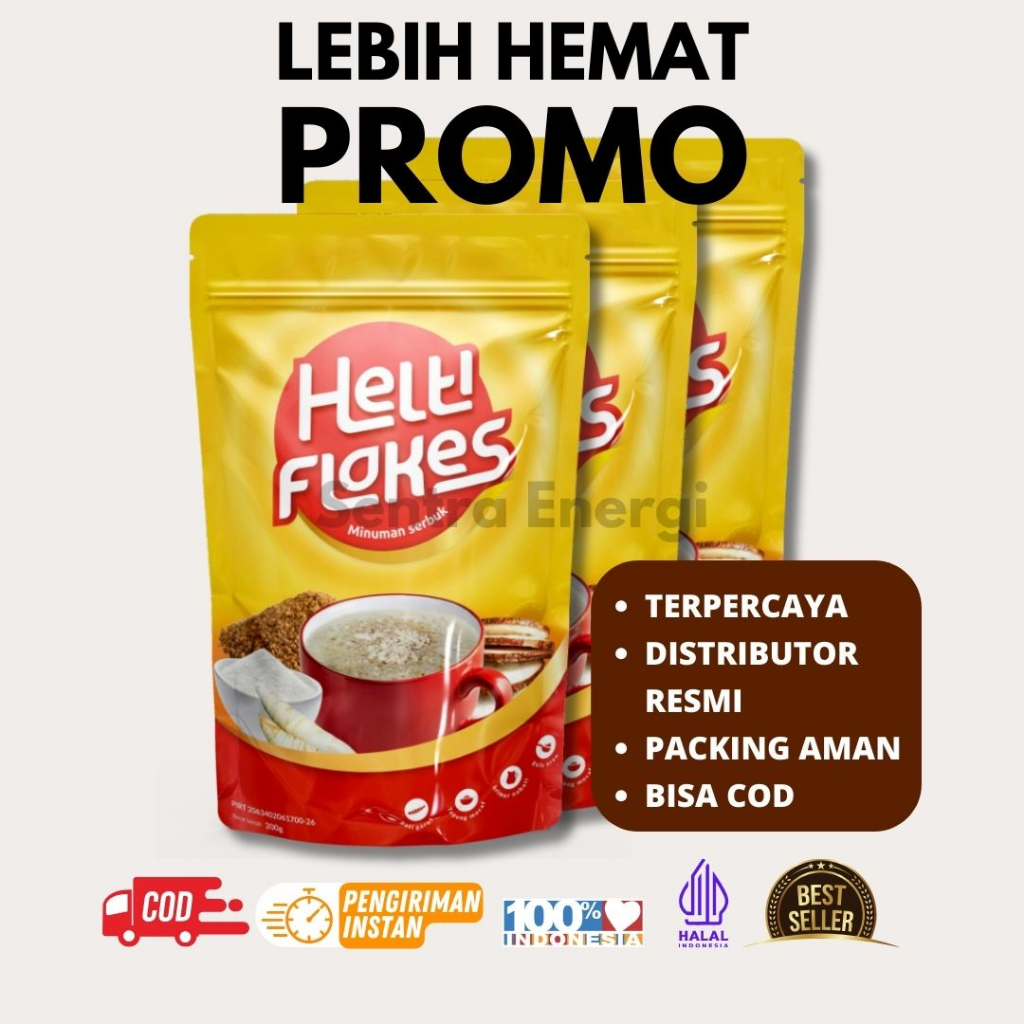 

Heltiflakes Maag Asam Lambung & Gerd Makanan Sarapan Sereal Pati Umbi Garut 200gr