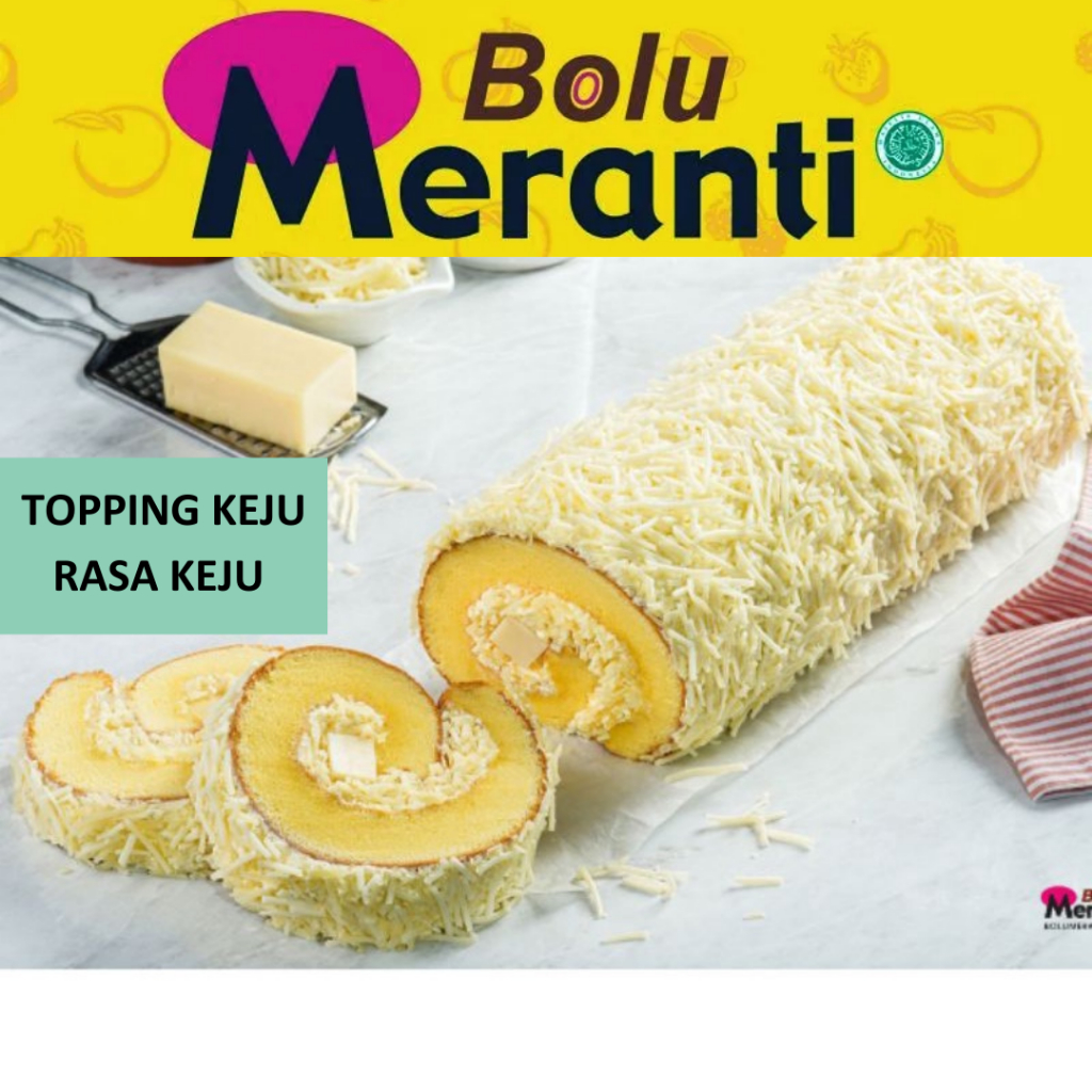 

BOLU MERANTI - BOLU GULUNG MERANTI TOPPING KEJU SEMUA VARIAN