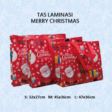 

Laminasi Goodie Bag Spunbond Edisi Natal/ Tas Kain Souvenir Hampers