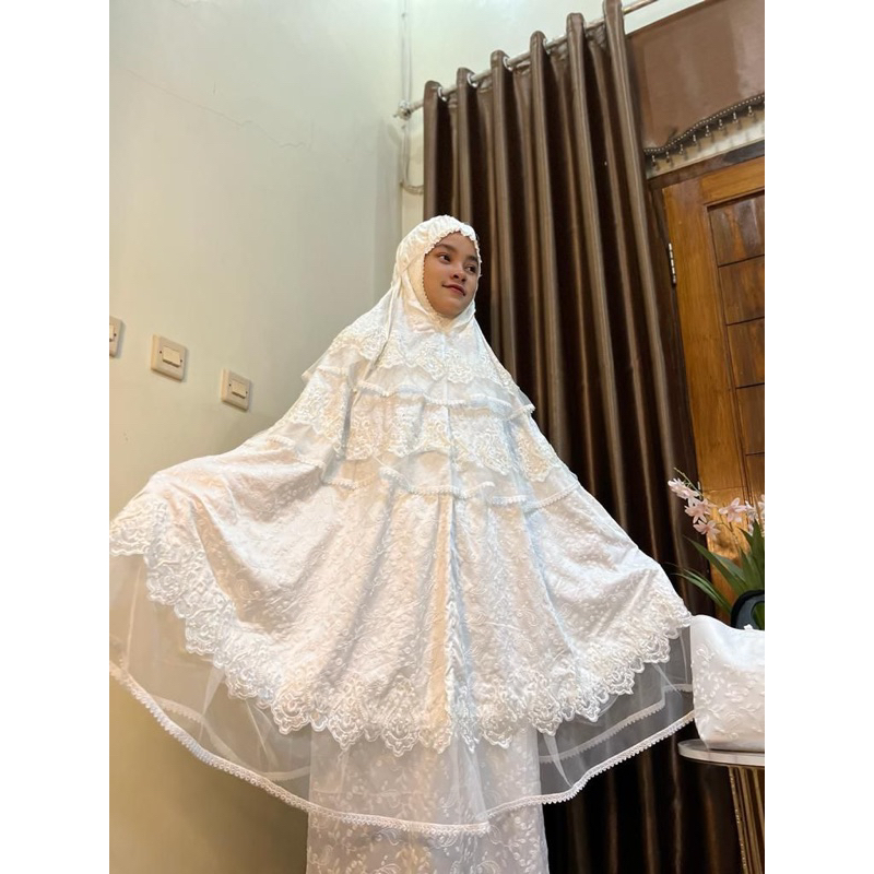 mukena sutra paris original mukena sutra paris renda payet soroski mukena sutra paris motif keong  m