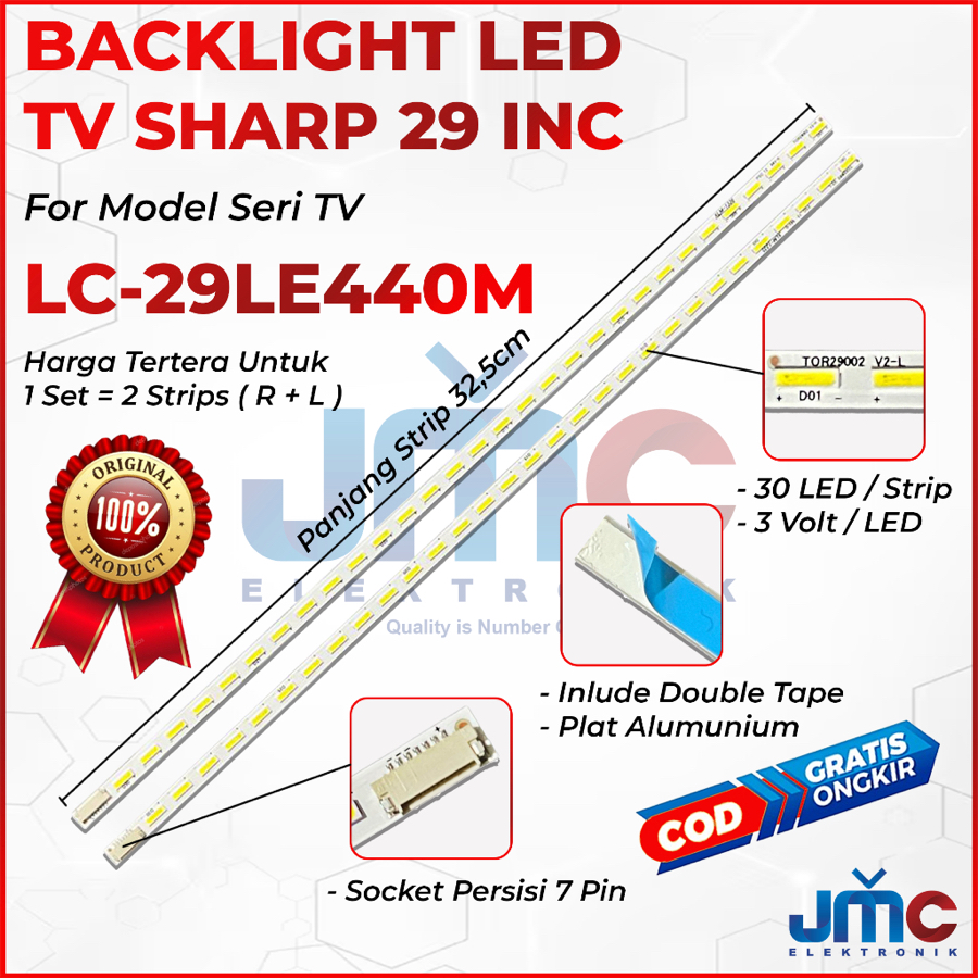 BACKLIGHT TV LED SHARP 29 INCH LC29LE440M LC29LE440 29LE440M 29LE440