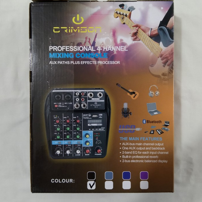 Mixer Mixing Console 4 Channel Professional CRIMSON W - 4