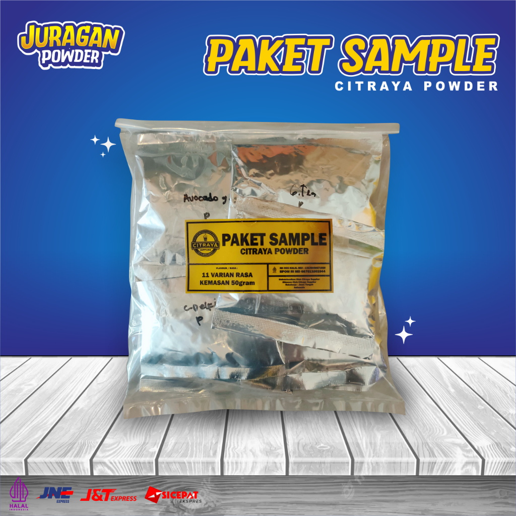 

PAKET SAMPLE CITRAYA POWDER / PAKET SAMPLE MINUMAN / PAKET SAMPLE POWDER MINUMAN / PAKET SAMPLE BUBUK MINUMAN