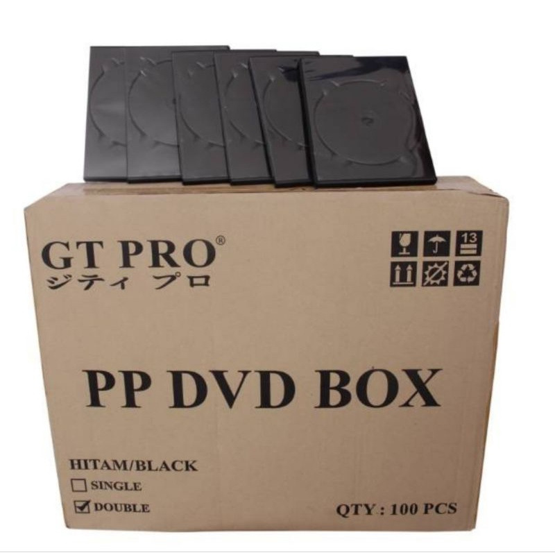 [KARTONAN] DVD BOX 9MM DOUBLE / SINGLE GT-PRO (1 DUS ISI 100 PCS)