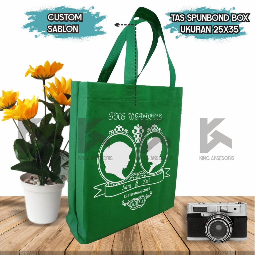 

TAS SPUNBOND LIPAT BOX 25X35 (SABLON COSTOM) UNTUK TAS SOUVENIR, SYUKURAN, MENGENANG, PROMOSI, BANSOS, CLOTHING,