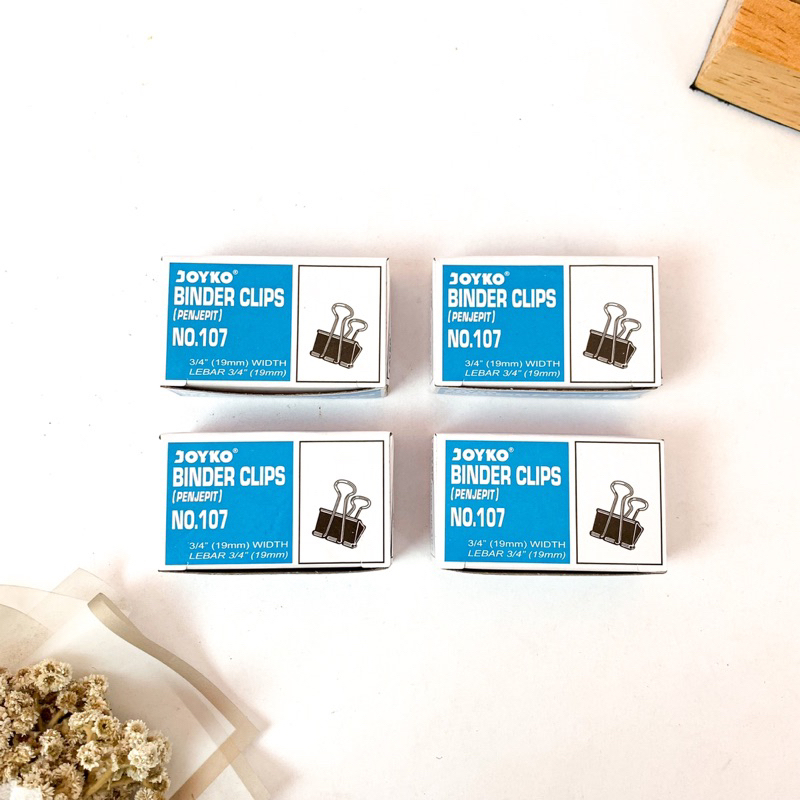 

(1Pack=12pcs) Binder Clip 107 / Klip Penjepit Kertas ( 12 pcs )