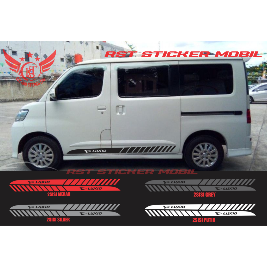 PROMO STICKER STIKER LIST BODY SAMPING MOBIL LUXIO CUTTING STICKER MOBIL DAIHATSU LUXIO