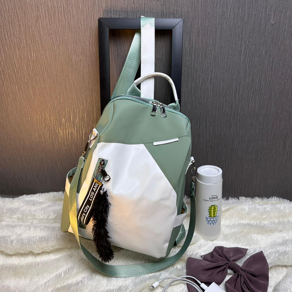 Tas Ransel Wanita Multifungsi Tas Ransel Laptop Wanita Kekinian Import Terbaru Bahan Nilon Waterproo