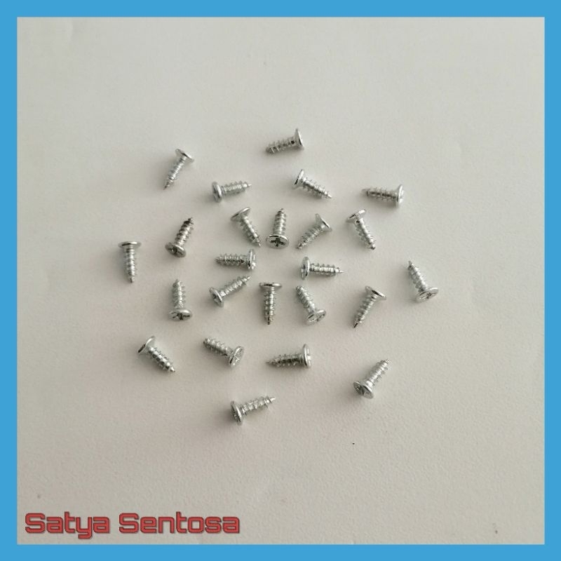 Sekrup Mini Kecil Silver 4.5 x 8 mm (100 pcs)