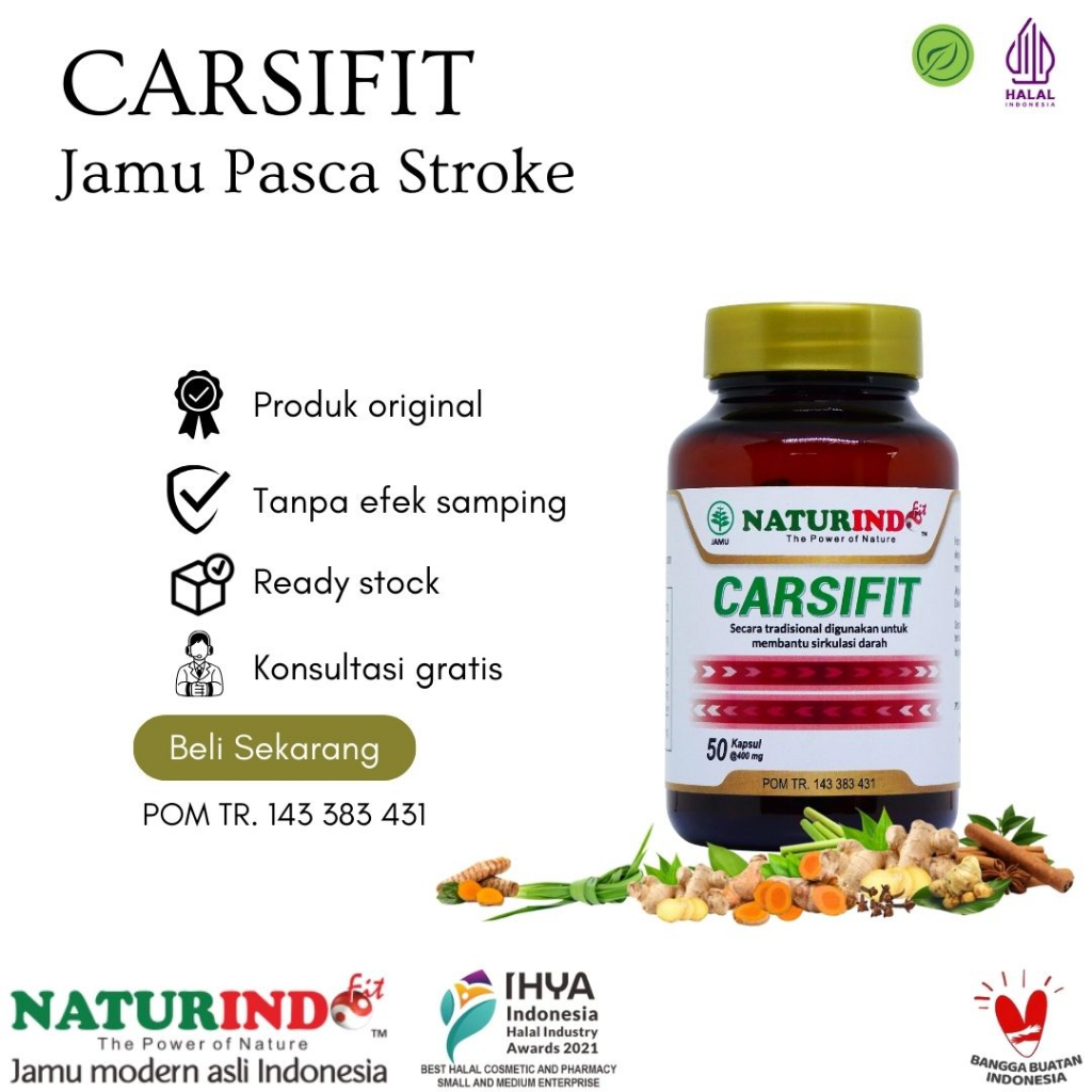 Obat Stroke Strok Struk Terapi Stroke Tangan dan Kaki Obat Lumpuh Carsifit Naturindo