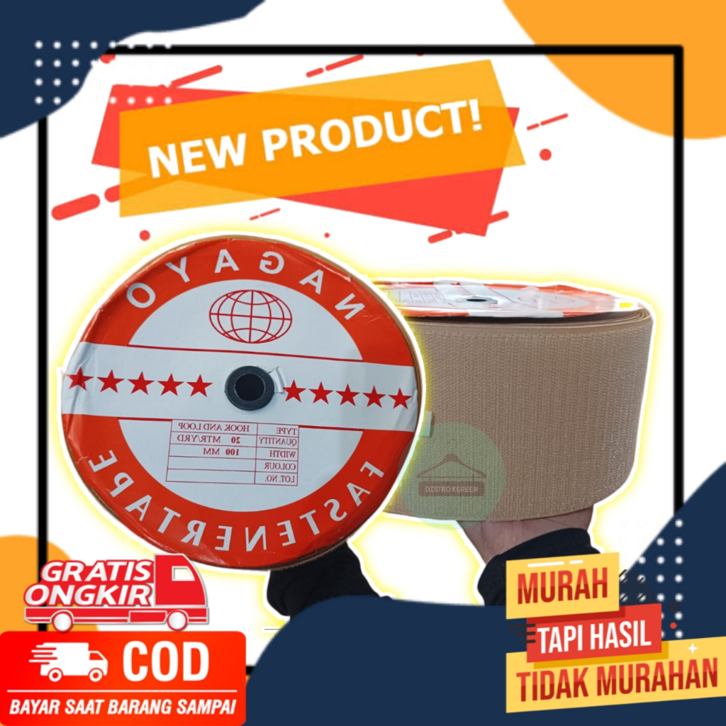 Jual Velcro Cream Lebar 10cm Meteran