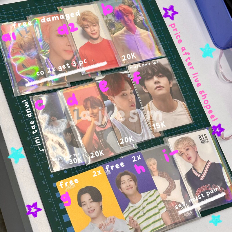 LiVE CLAiM BTS Photocard official pc Jimin Taehyung V Jhope RM Butter Dicon Bts World