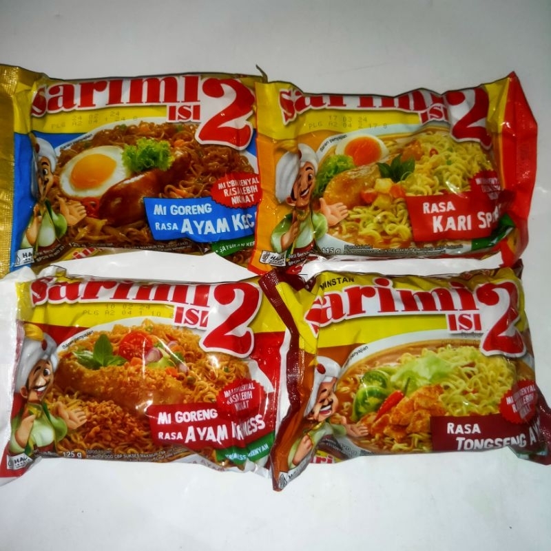 

SARIMI ISI 2 MI INSTAN GORENG RASA AYAM KECAP 126g / AYAM KREMESS 125g RASA KUAH KARI SPESIAL / BASO SAPI 115g / TONGSENG AYAM 120g INDOFOOD ALL VARIAN