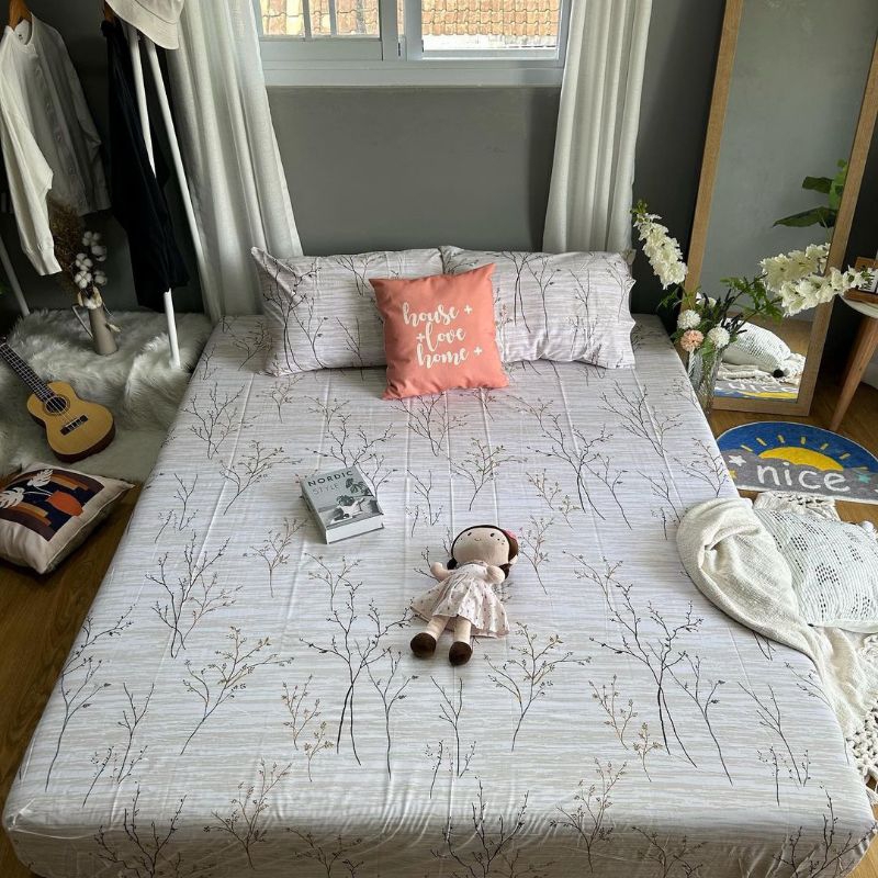 Sprei Homemade | Sprei Katun Lokal Premium | Sprei Anti Geser | Sprei Murah Katun | Sprei Motif Gold