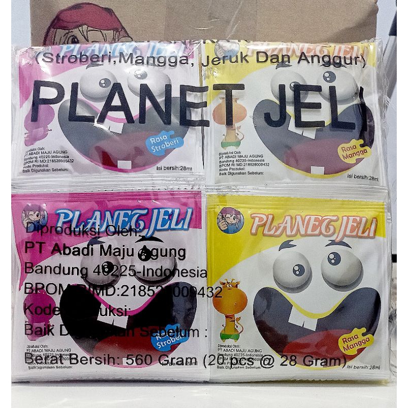 

PLANET JELLY KECIL VARIAN RASA ISI 20pcs