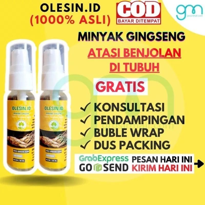 OLESIN ID MINYAK GINSENG OLESIN ID BPOM ORIGINAL OBAT BENJOLAN AMPUH
