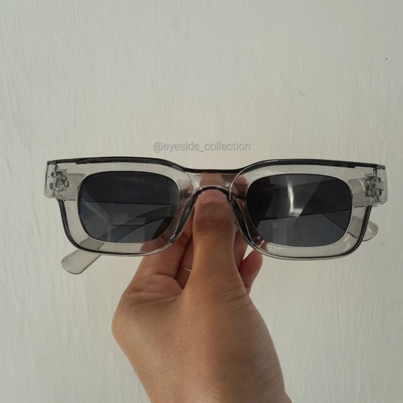 Kacamata Fashion KOREA Pria Wanita Frame Ring Tebal Murah- CLEAR HITAM CEKUNG - SUNGLASSES CLEAR BLA