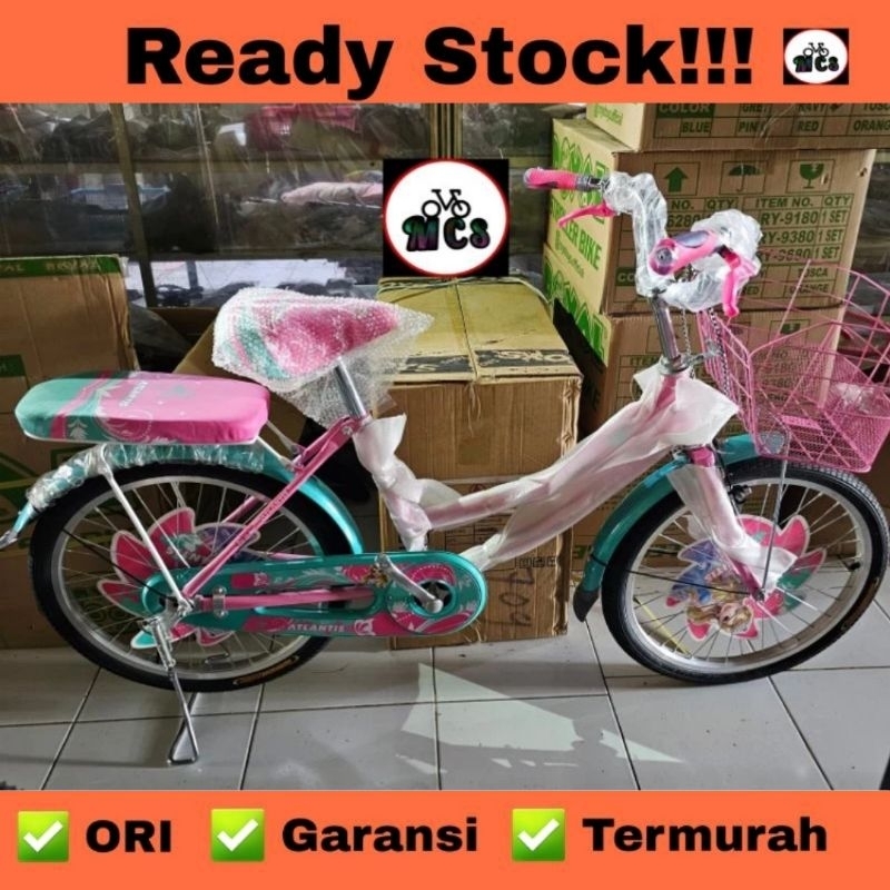 Sepeda Anak Perempuan Mini 20 inch ATLANTIS Keranjang Besi