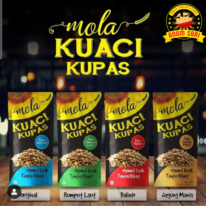 

MOLA Kuaci Kupas Sunflower Seed 50 Gram - Anum Sari