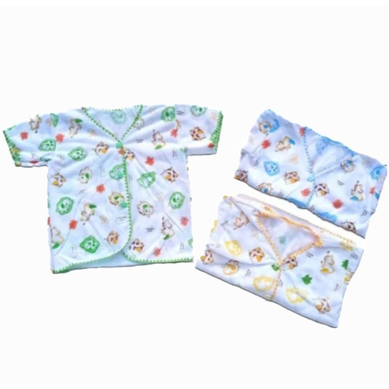 Baju Bayi Motif Tabur Walangan 1 Lusin Bahan TC / Baju Tabur Sablon
