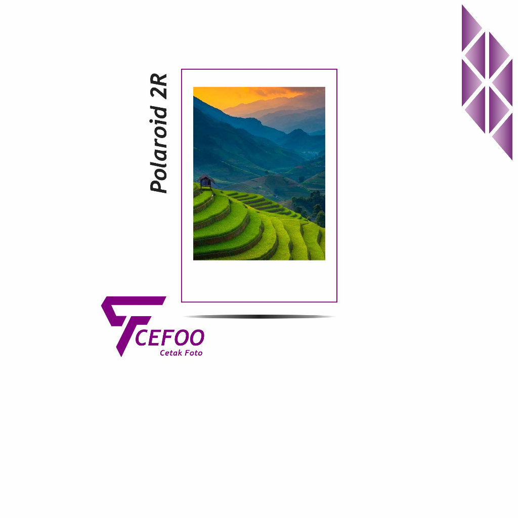 Cetak Foto Polaroid 2R - Putih Polos