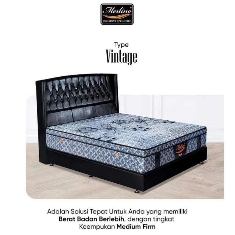 Springbed Matras Kasur Orthopedic Merlino Vintage 160x200 180x200
