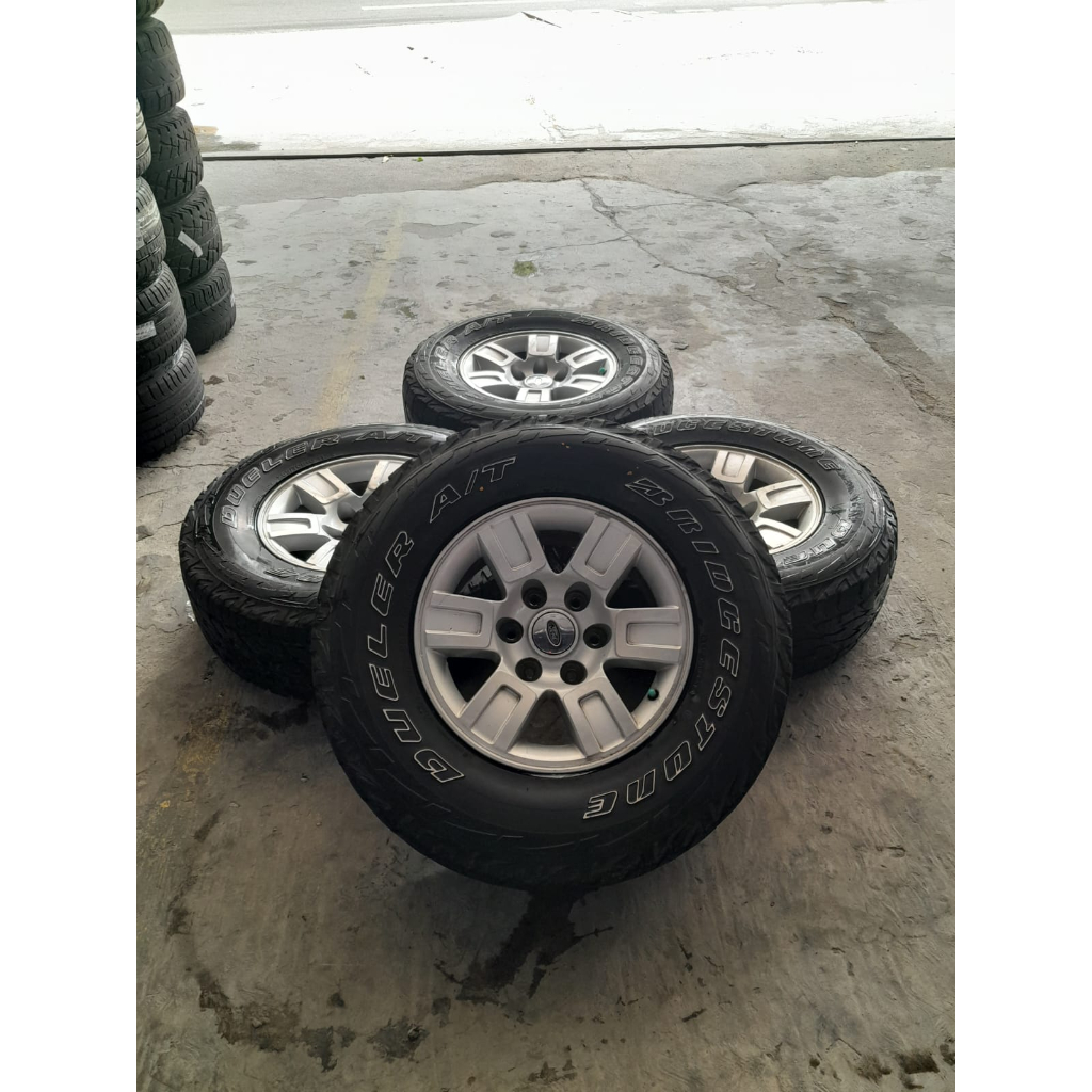 Velg Oem Standar FORD EVEREST R16 pcd 6X139 + Ban Bridgestone 265 / 70 Ring 16 - Pelek copotan standart seken second - buat mobil Ranger - gratis ongkir