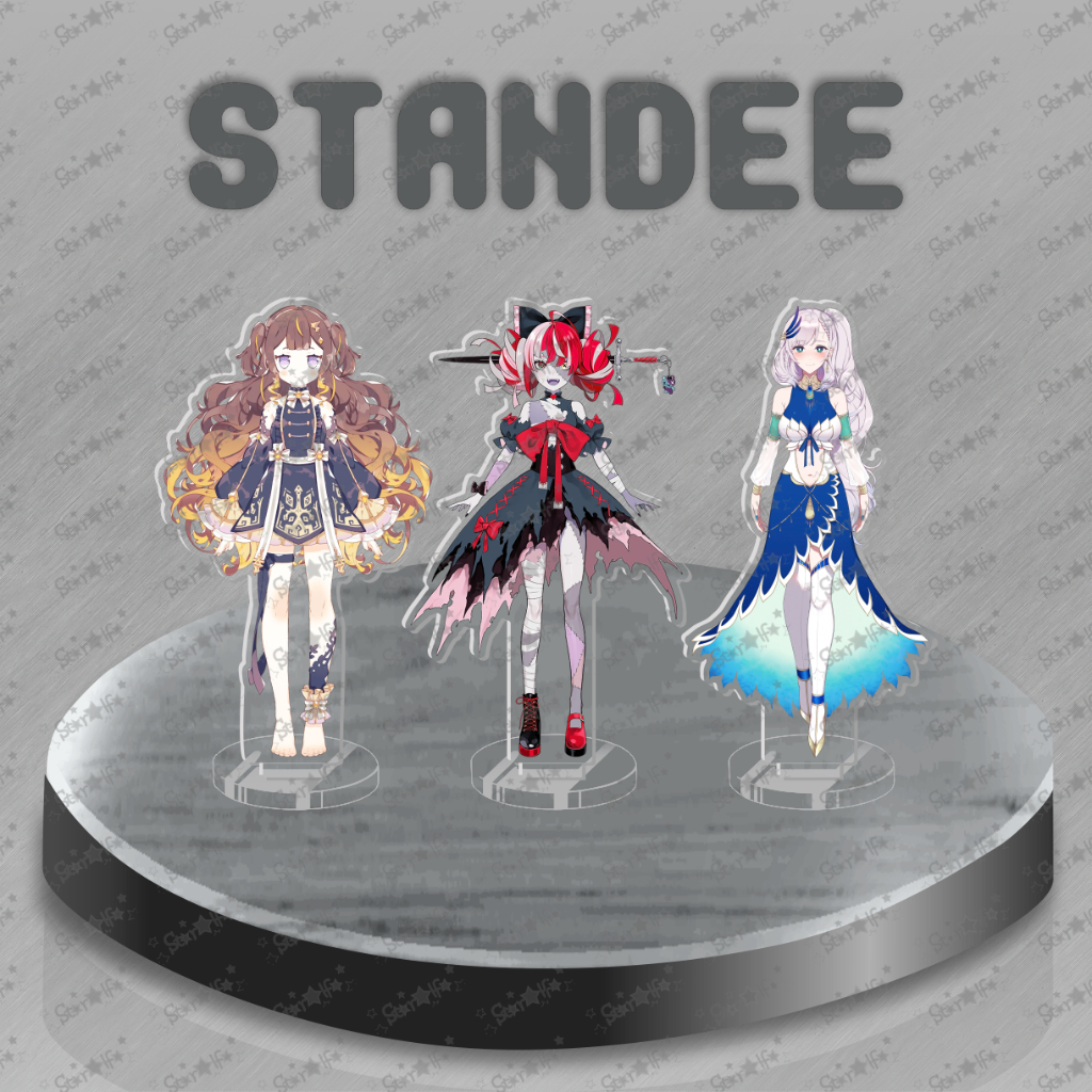 Standee Hololive ID Akrilik UV & Set Stickers | Acrylic Stand Action Figure | Anya Melfisa, Kureji O