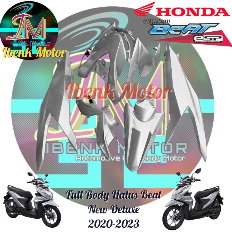 Honda Beat New Deluxe Led Full Body Halus Warna Silver Doff