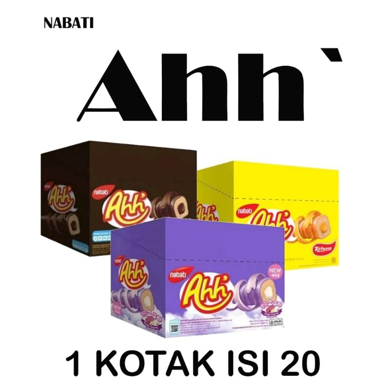 

SS - 1 Pack isi 20 Pcs Snack Nabati Ahh / Nabati Ahh Goguma / Ahh Coklat / Ahh Keju