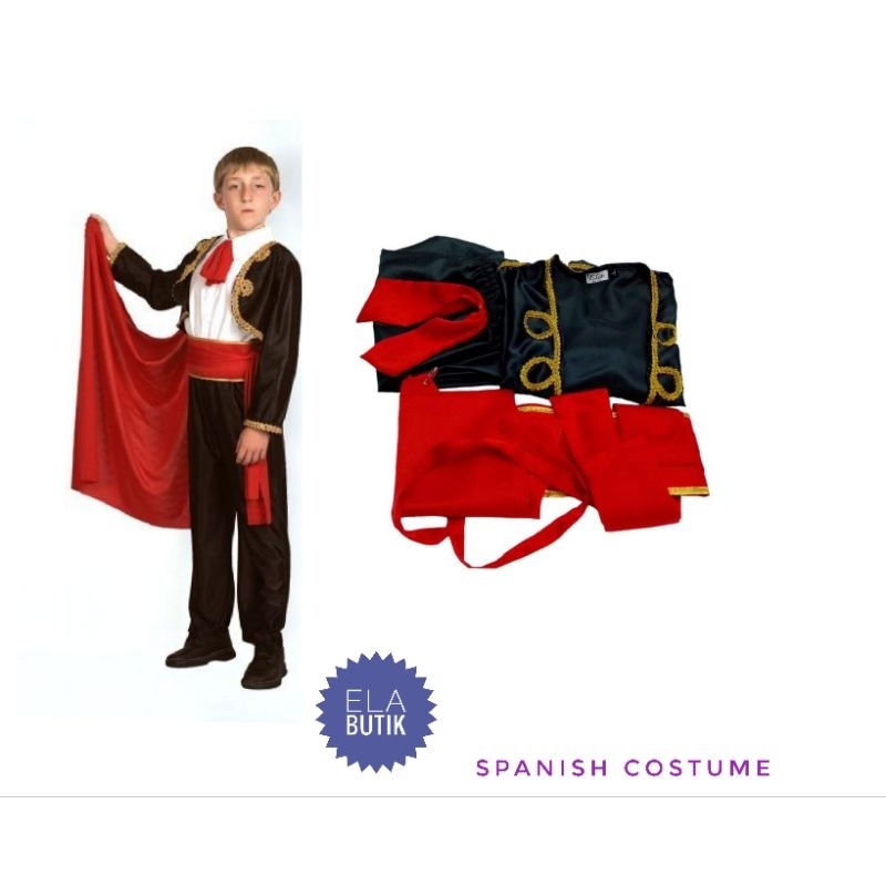kostum spanyol-anak-matador-kostum internasional -halloween