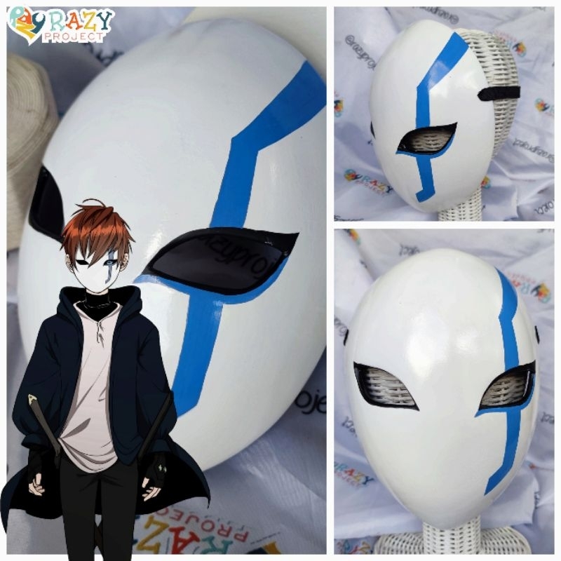 Leywin Arthur The Beginning After The End Mask Topeng Kayu Cosplay Anime Jepang