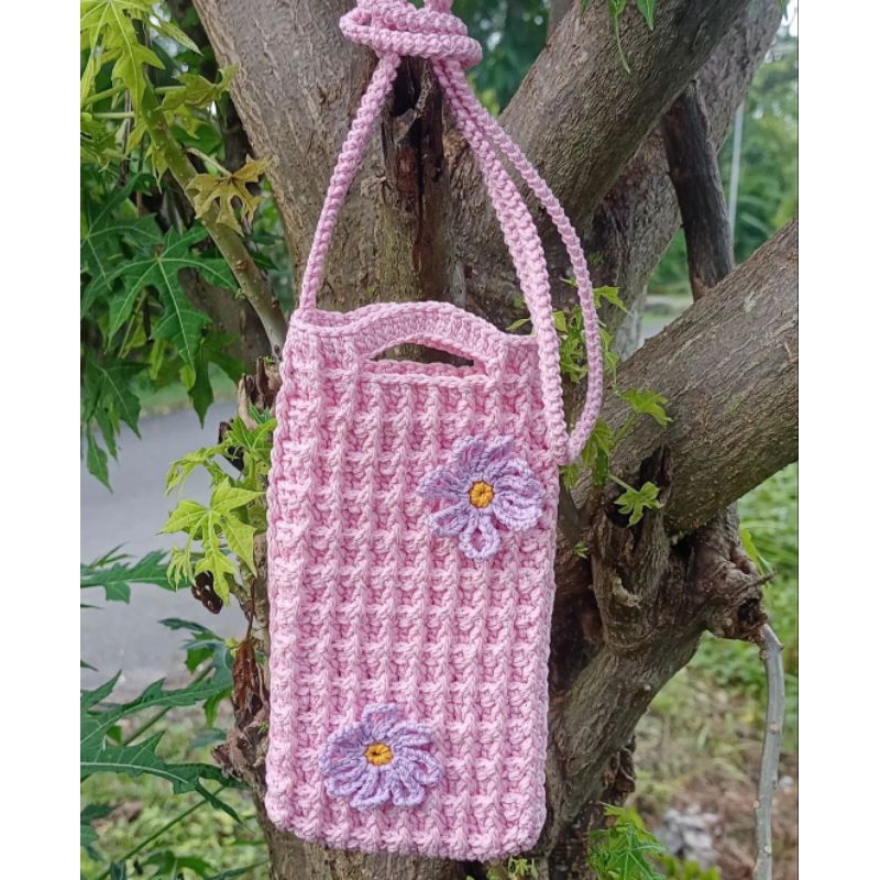 pouch hp rajut handmade|tas hp rajutan tangan