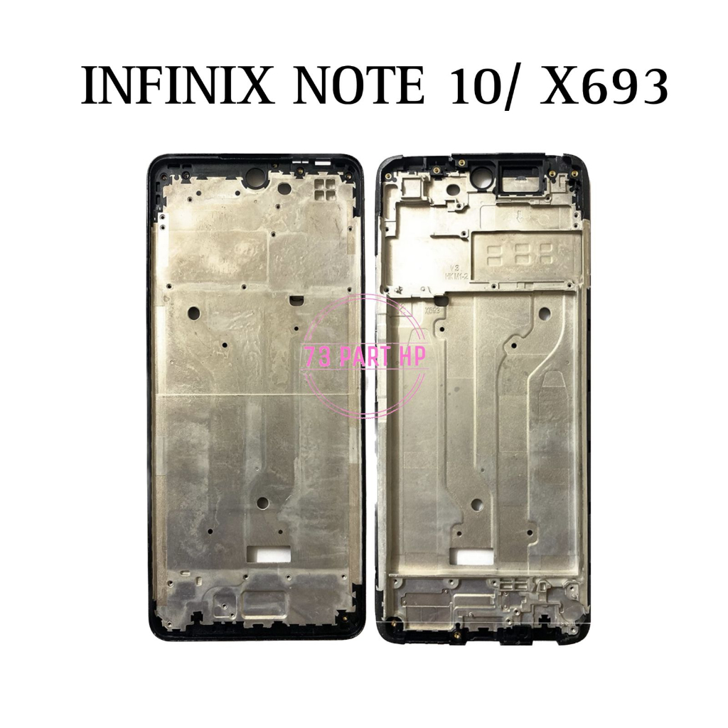Frame Bezzel Tulang Tengah Infinix Note 10 / X693 - Bejel Bezel Dudukan LCD & Mesin
