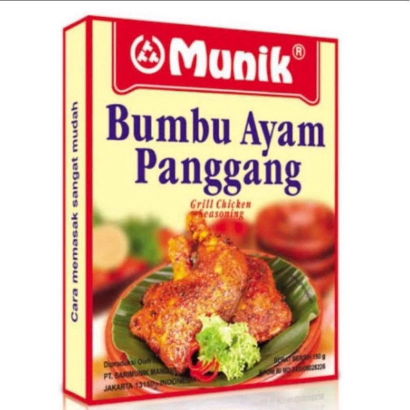 

Munik Bumbu Ayam Panggang 150g exp 15 Nov 2024