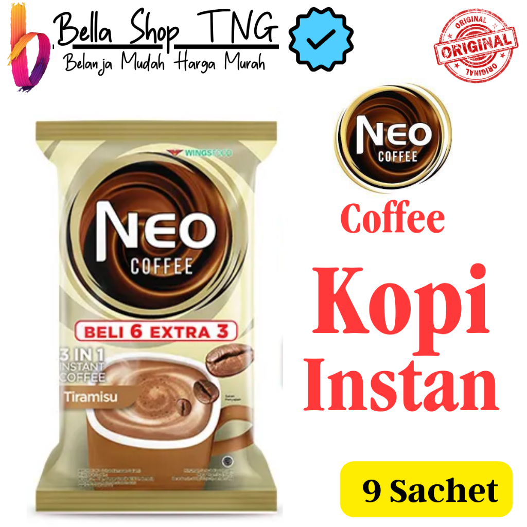 

Neo Kopi Instan Tiramisu Pack 20 gr x 9 pcs