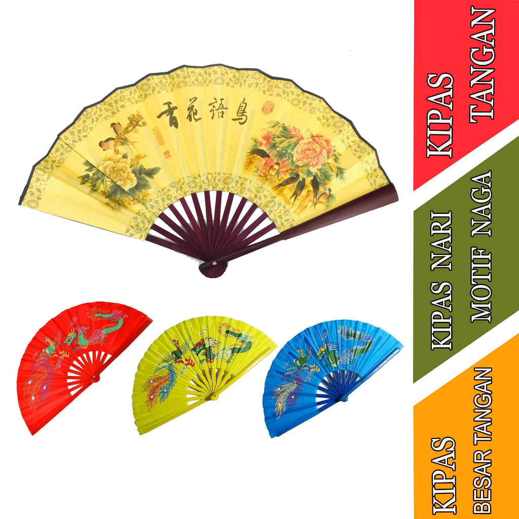 Kipas Besar - Kipas Nari Motif - Kipas Tangan