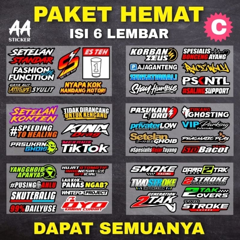 STIKER CUTTING MOTOR RACING