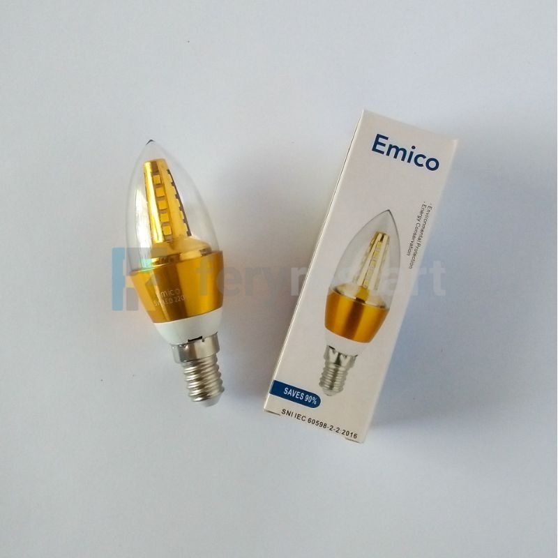 Lampu Candel Led Bohlam 5 Watt E14 Putih Kekuning