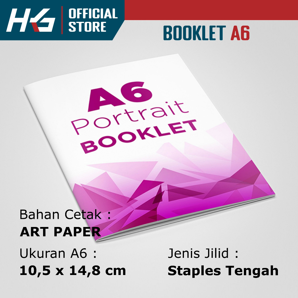 

Cetak Booklet Ukuran A6 Bolak Balik Full Warna Art Paper / HVS Jilid Staples Tengah - Company Profile, Majalah, Katalog