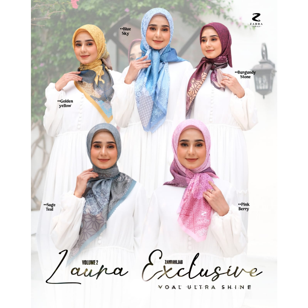 Segi empat Premium Zahra Hijab/ Segi Empat Laura exclusive Zahra Premium