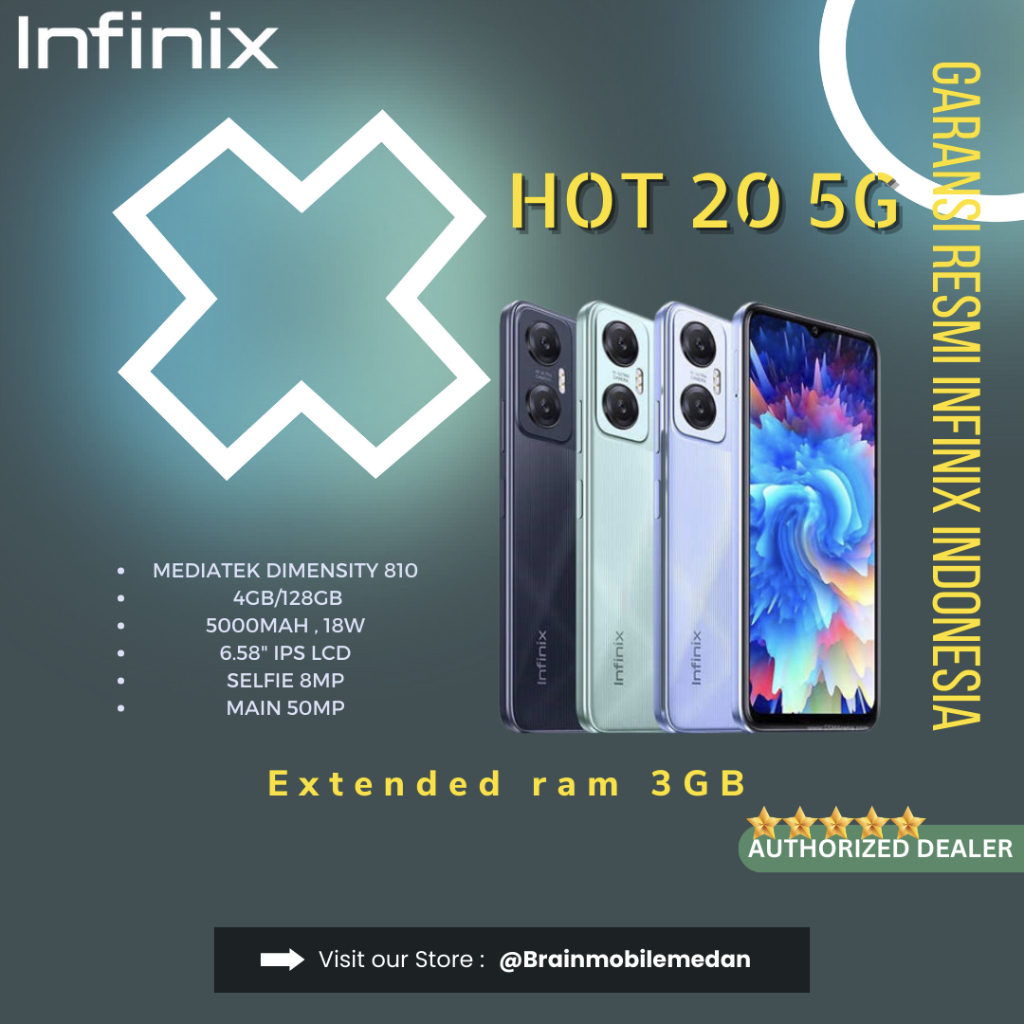 HANDPHONE INFINIX HOT 20 5G 4GB/128GB