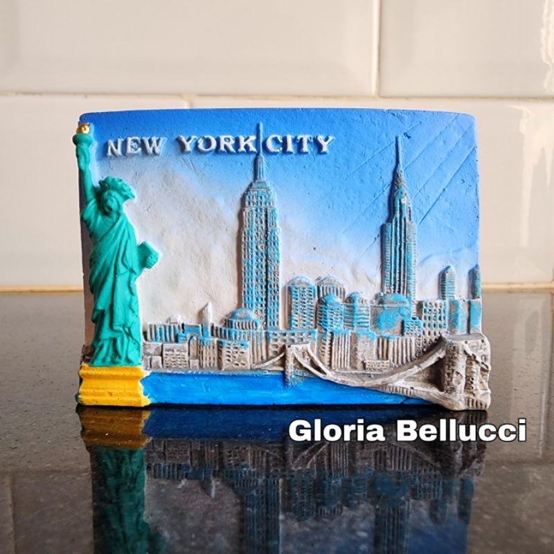 SOUVENIR NEW YORK AMERIKA SERIKAT TEMPELAN FRIDGE MAGNET KULKAS NEGARA NEWYORK PATUNG LIBERTY