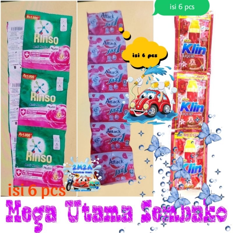 Rinso renceng / soklin liquid jumbo / Jazz 1 renceng / detergen cair renceng