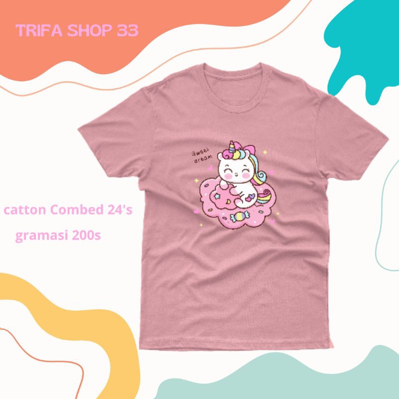 kaos Anak Perempuan bergambar UNICRON CANDY Umur 2-10Tahun katun Unisex/Kaos Sablon/Kaos Bayi/kaos B
