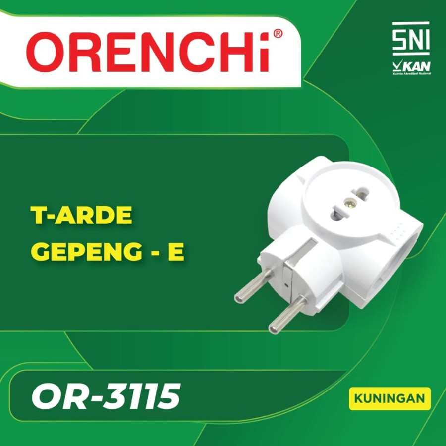 OR-3115 Steker T Multi Colokan 4 Cabang Orenchi OR-3115- SATUAN -