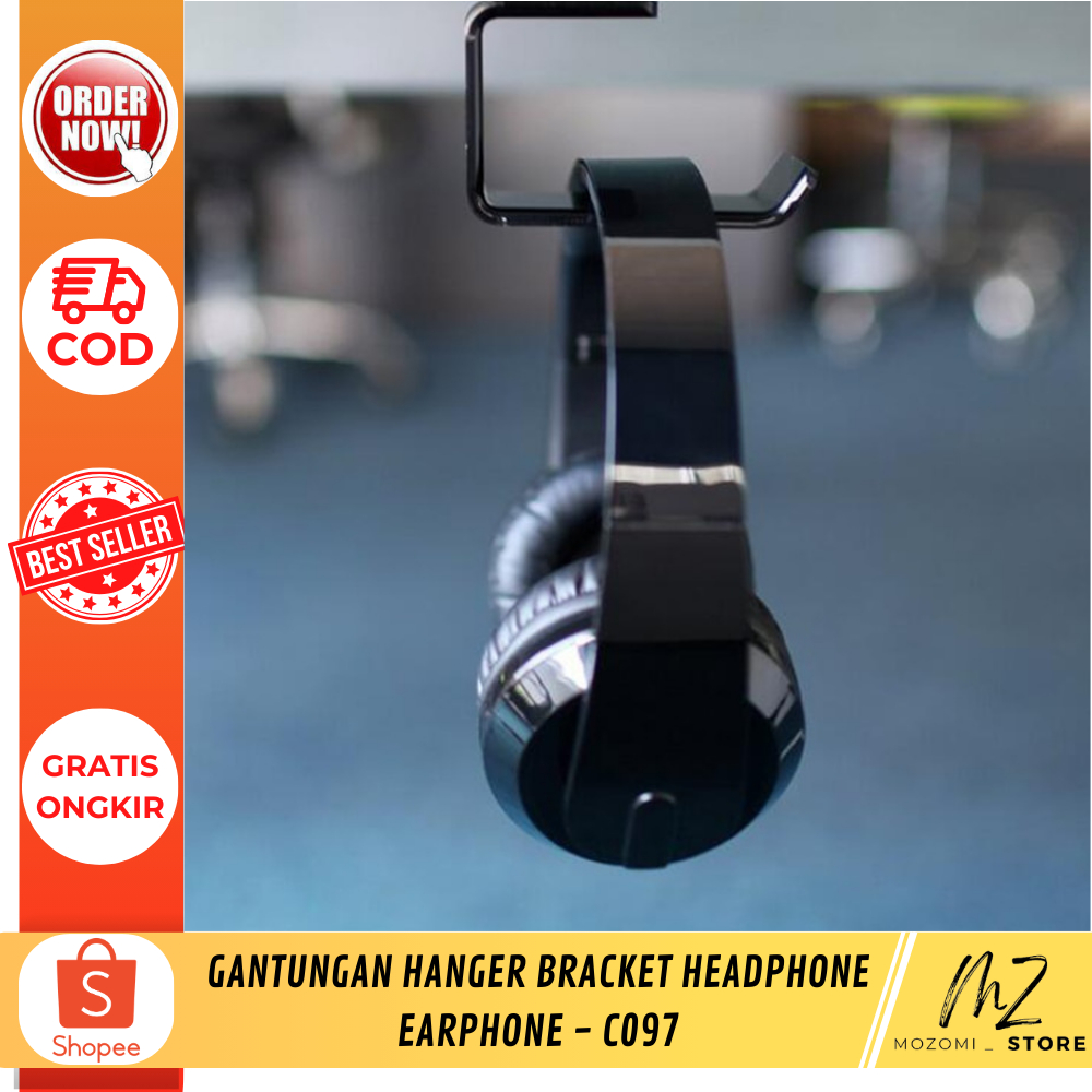 Gantungan Hanger Bracket Headphone Earphone / Stand hanger Headset headphone gaming MOONBIFFY holder gantungan earphone multifungsi