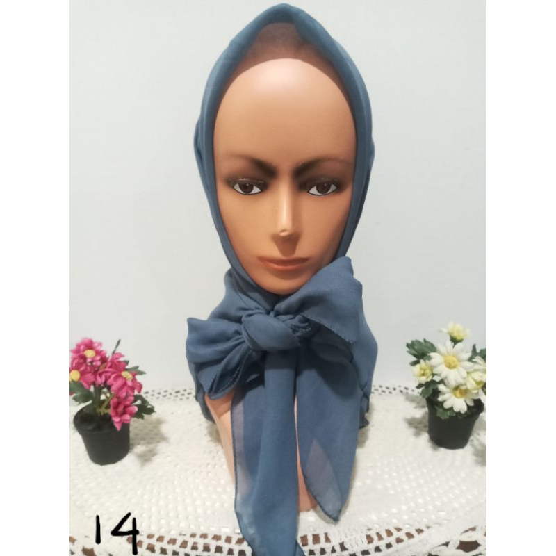 hijab/jilbab segi empat premium polos/kerudung segi empat premium polos Polycotton/katun