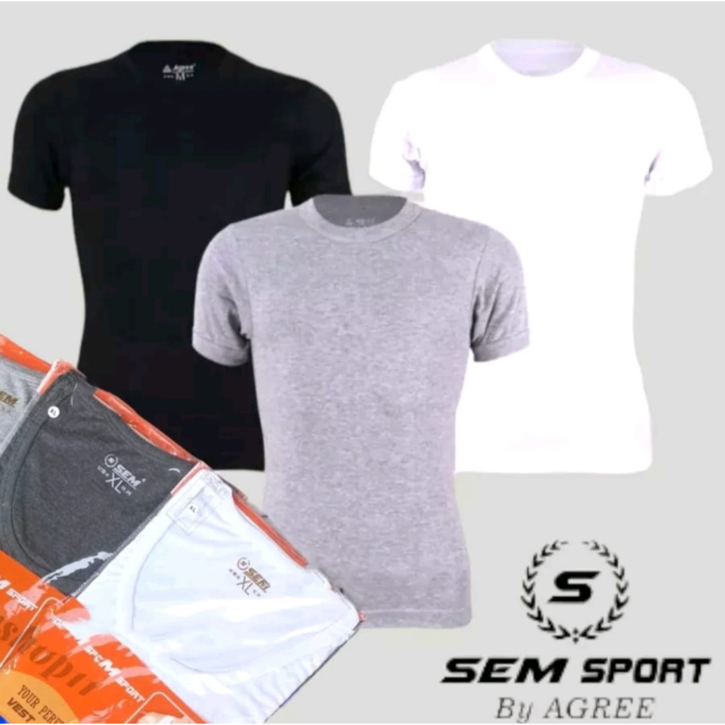 Kaos Oblong  pria Dewasa  SEM  (1Pcs )
